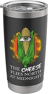 The Cheese Flies North at Midnight Weirdcore Corn Farmer Stainless Steel Insulated Tumbler