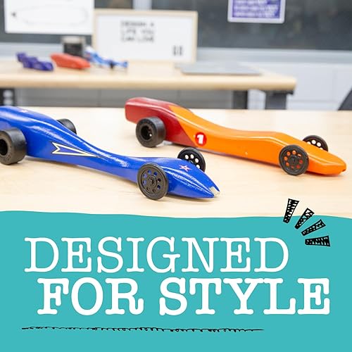 Miniatura 4 de Pitsco Education GTFX Wheels, Front Wheel DIY Model Cars, Trucks, or Dragsters, Injection Molded for Vehicle Building Projects, Package of 100