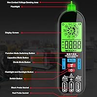 Vista 2 de Eujgoov Multímetro digital A1X Multímetro inteligente inteligente de rango automático con 2 sondas (1 entrada 2 salidas)