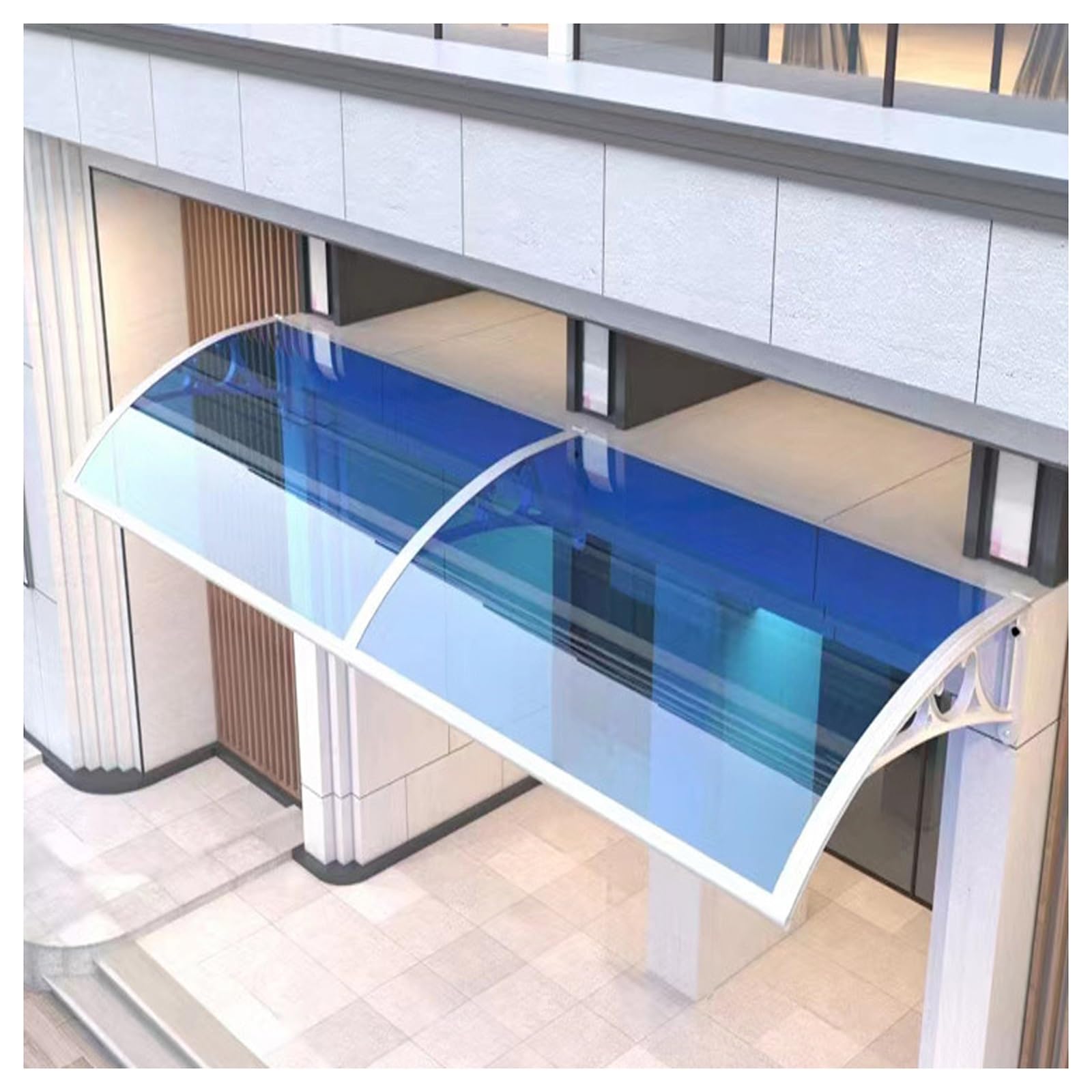 Auvent de fenêtre anti-UV avec cadre en aluminium robuste pour protéger votre terrasse