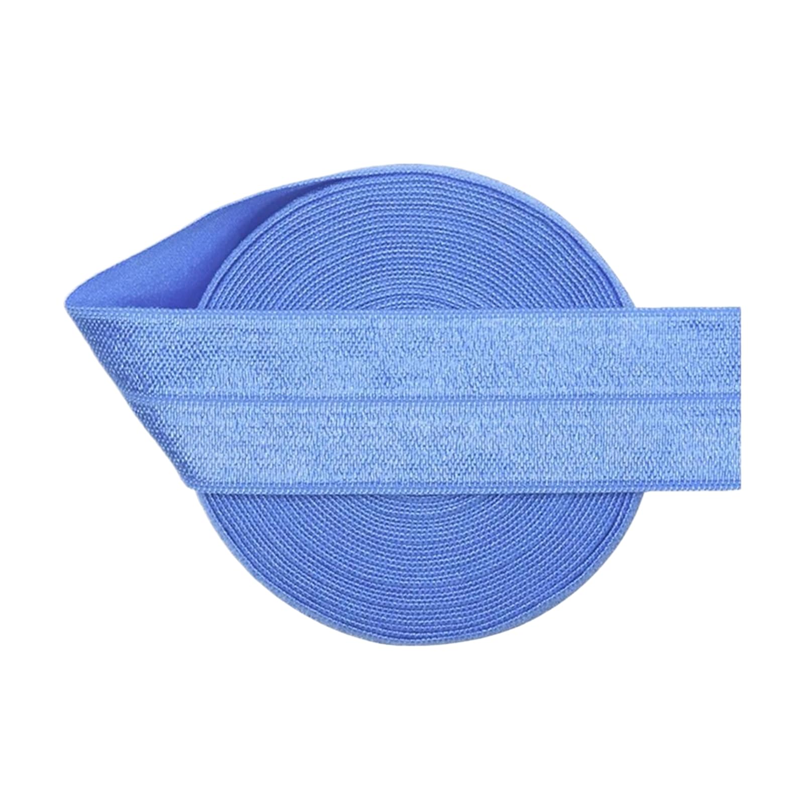 1" 25mm Solid Spandex Satin Bandfold Over Elastic, Wisteria, 25mm,5 Yards