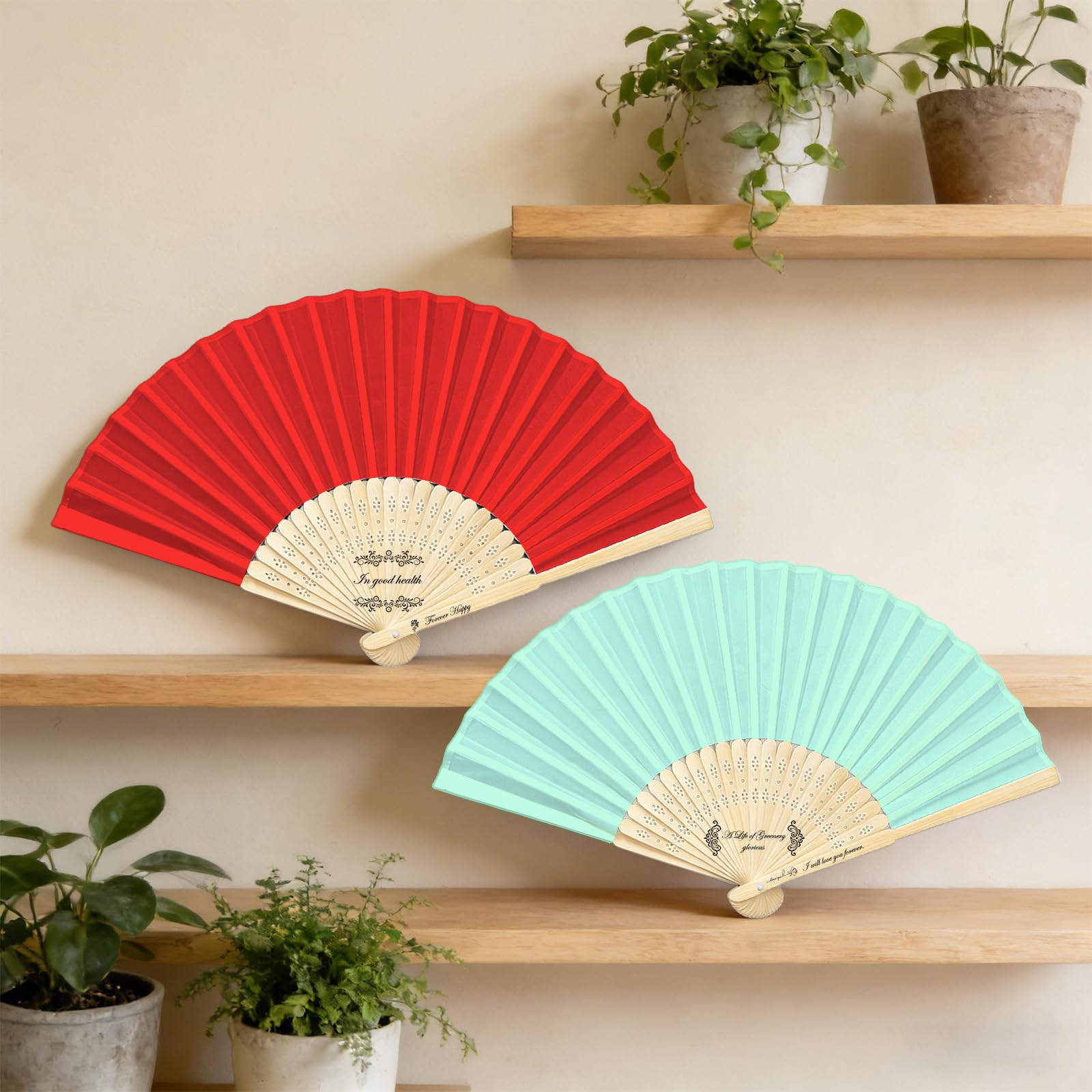 30 éventails de mariage personnalisés pour invités–Tissu avec noms et date sur mesure, manche en bois gravé–Cadeaux uniques pour enterrements de vie de jeune fille, anniversaires et remises (Style 1)