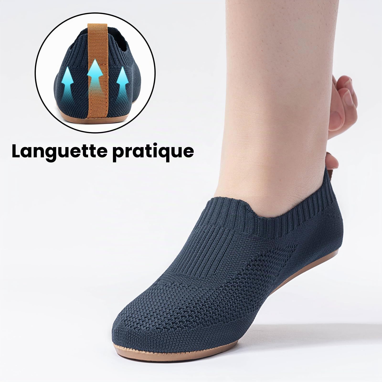 KOWAYI Chaussons Homme Antidérapantes Pantoufles Atmungsaktiv Confort d'intérieur Slippers Semelle en Caoutchouc Unisex Maison Chaussures