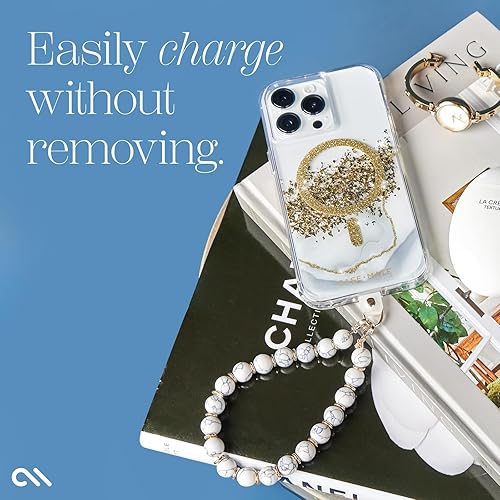 Miniatura 6 de Case-Mate Colgante para teléfono con cuentas de mármol - Correa antirrobo desmontable - Correa de muñeca para iPhone manos libres para mujeres