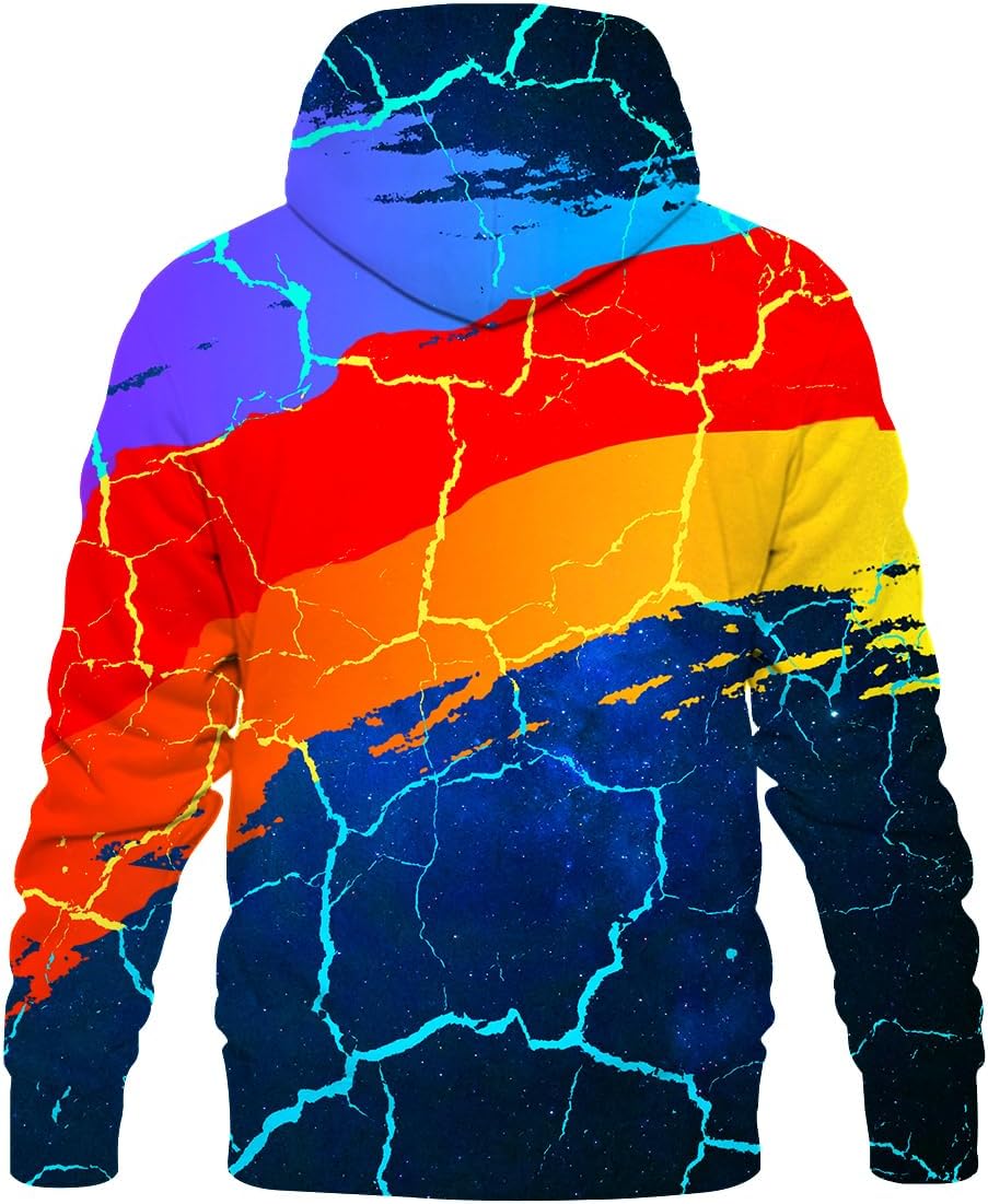LAIDIPAS Hoodies for Men Women 3D Pullover Cool Hoodie Graphic Novelty Hooded Sweatshirts with Pocket