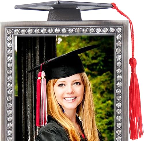 Vista 18 de LASODY Marco de fotos de graduación - Decoración 2025, regalos para él y ella, marco de fotos con borlas