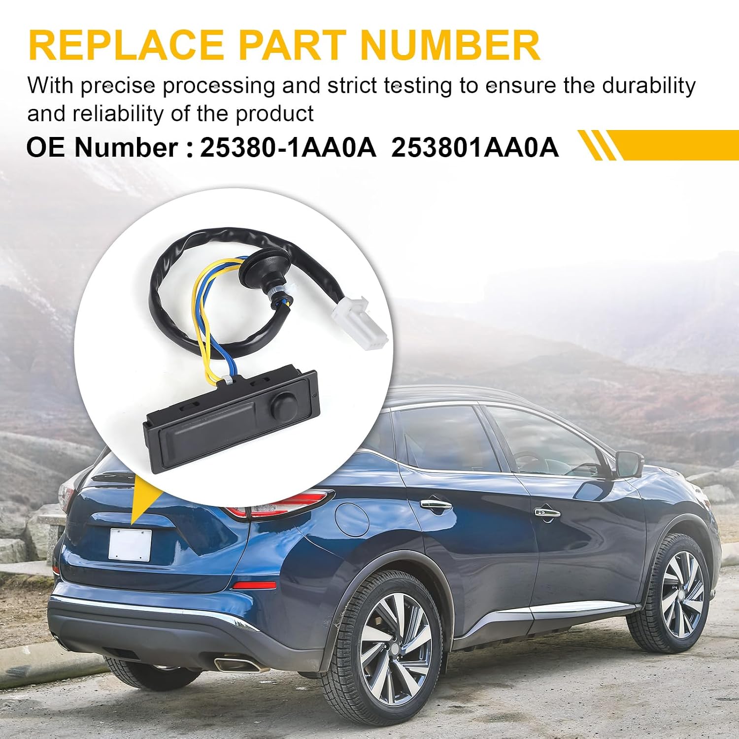 Rear Trunk Lid Release Tailgate Opening Switch Compatible with 2009-2017 Nissan Murano 3.5L Replace 25380-1AA0A 253801AA0A