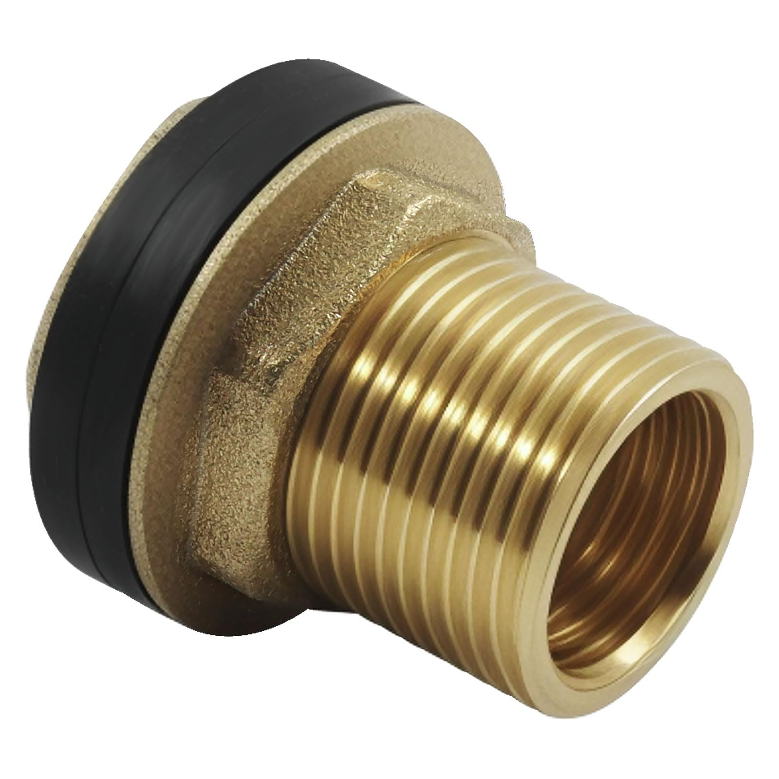 Cjueiom 1/2" Female 3/4" Male Brass Water Tank Connector Bulkhead โ image 1