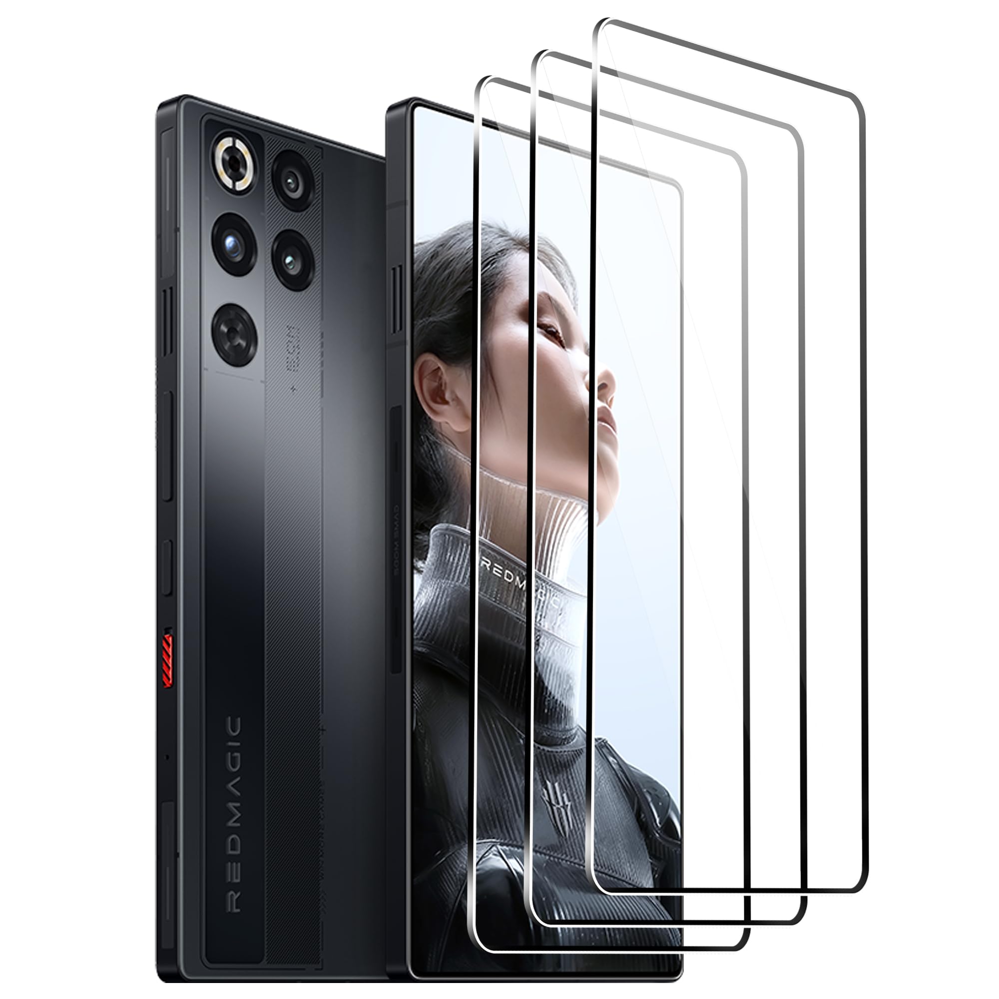 for Nubia RedMagic 11 Pro/11 Pro+/11S Screen Protector, 9H Hardness Anti-Scratch Tempered Glass flim, Case Friendly,(3 PACK)