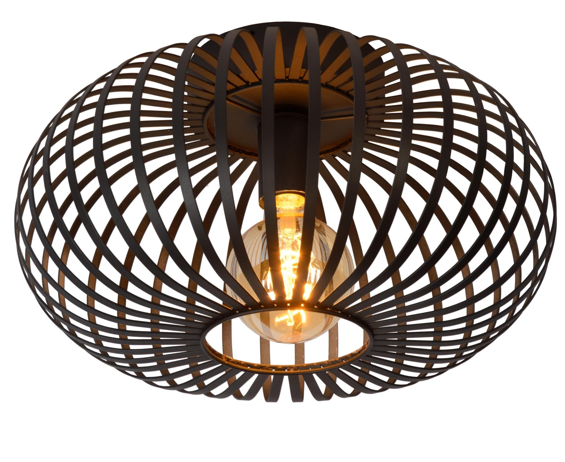 Lucide Black Manuela - Flush Ceiling Light - Ø 39,5 Cm - 1Xe27