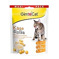 GimCat Rollis al formaggio, Snack per gatti senza cereali e ricco di vitamine