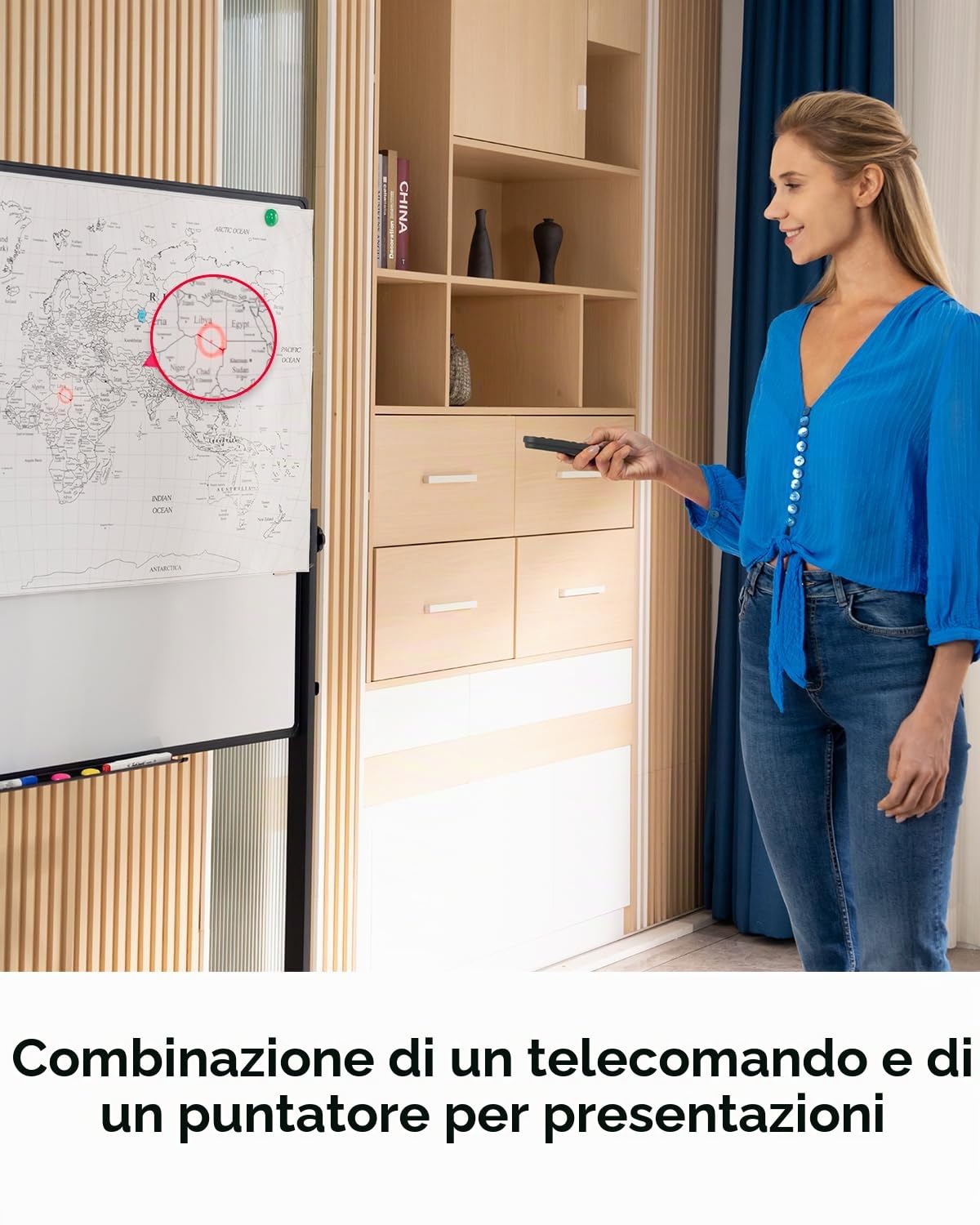 OBSBOT Telecomando Remote Control Tiny Series Webcam2.0, utilizzato Tiny 2, Tiny 4K, Tiny e l'adattatore UVC a HDMI di seconda generazione | Connessione wireless tramite ricevitore USB, combinazione di telecomando e puntatore per presentazioni