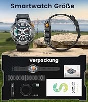 LIGE Katonai Smartwatch 1.43" AMOLED Kijelző 500mAh Akkumulátor 110+ Sportmód IP68 Vízálló 7
