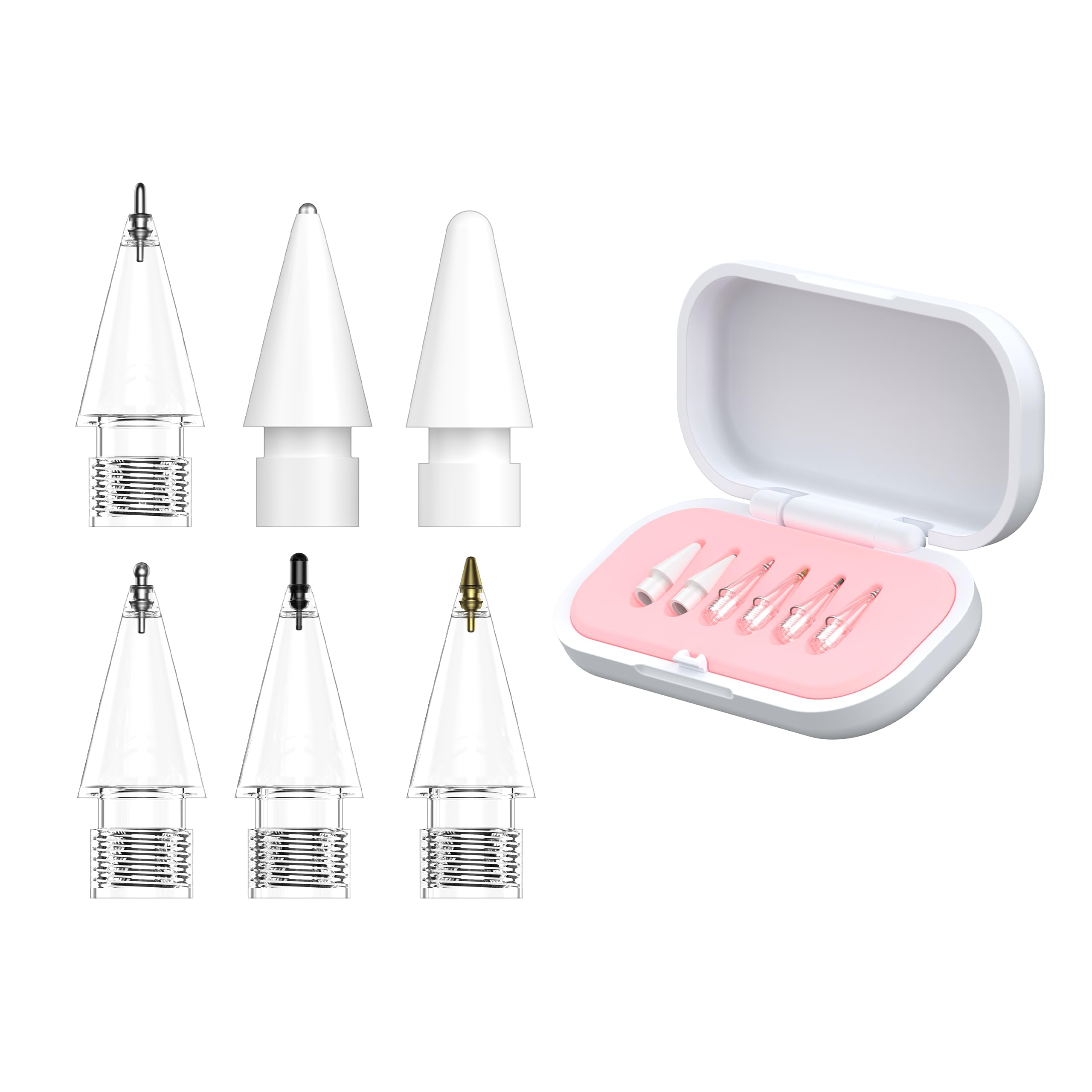 6-Pack Replacement Pencil Tips for Apple Pencil Pro/ 2nd Gen/ 1st