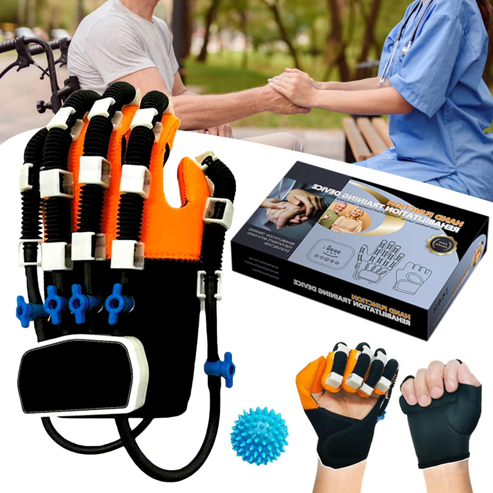 Wzmocnij rękawice robota rehabilitacyjnego, inteligentny sprzęt do rehabilitacji Hemiplegia, orteza rehabilitacyjna do treningu palców,M-Left