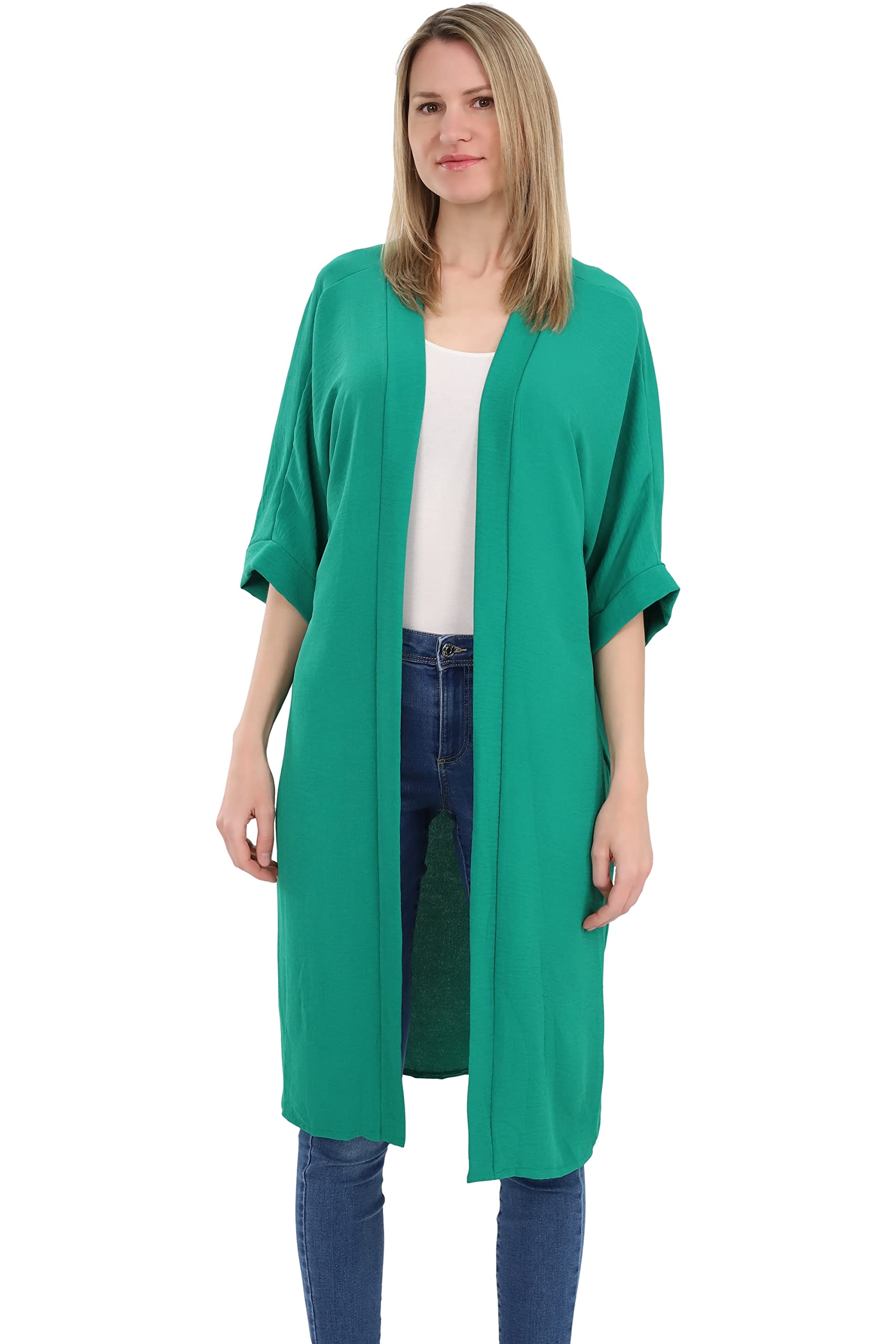 malito more than fashion Malito - Kimono para Mujer - Cárdigan para el Verano - Túnica Poncho Blazer para el día a día - Chaqueta Ligera Oversize 2342 Talla única