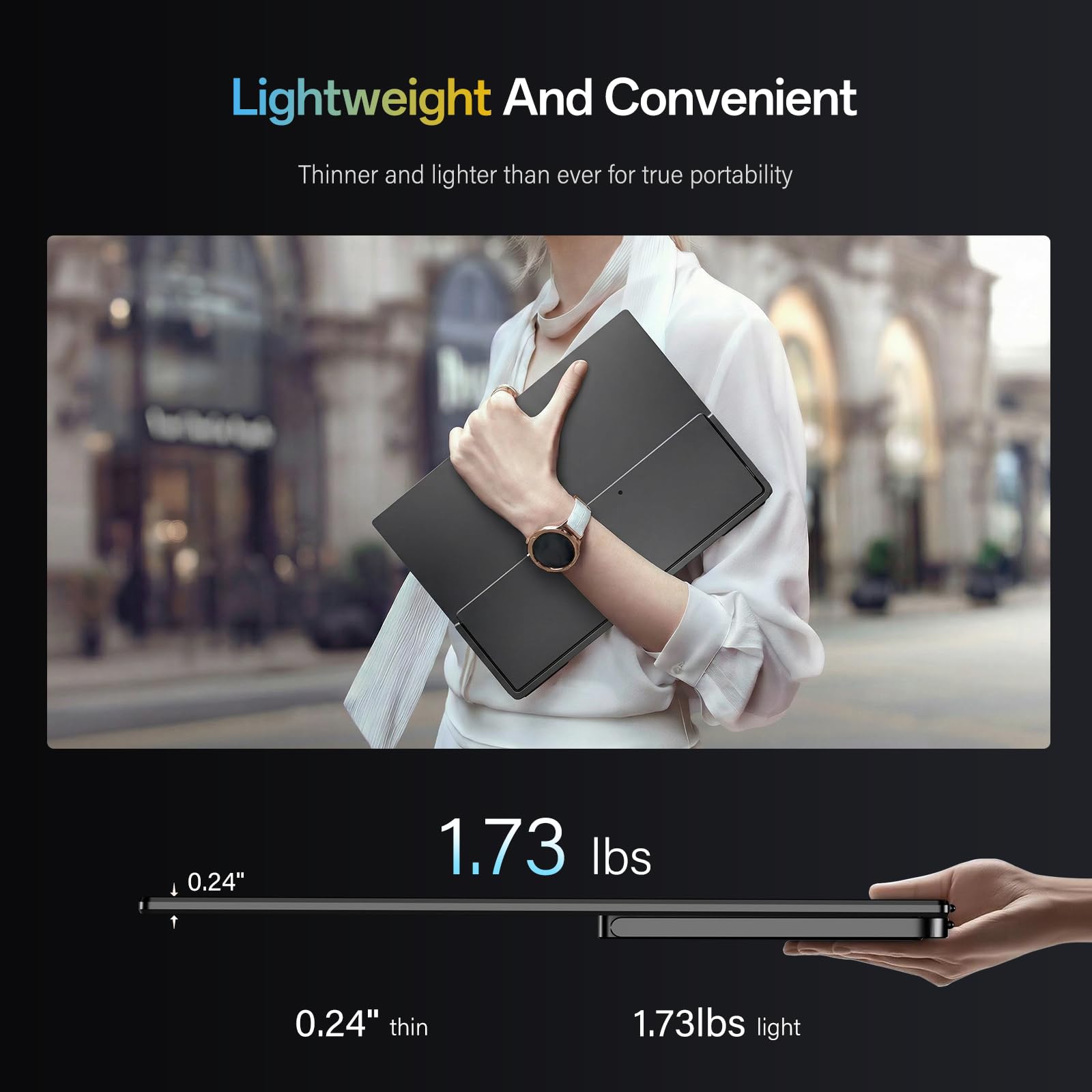 InnoView 16" Portable Monitor 144Hz Portable Gaming Monitor HDMI Supports Only 120Hz,with Protective Sleeve, Lightweight, Travel Monitor for Laptop, PS5, Mac, Xbox (Not Includes Adapter) view 8