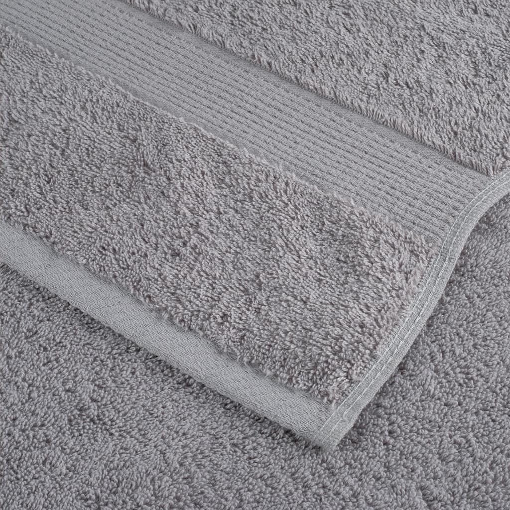 Furniture select-Premium - Asciugamani per ospiti, 4 pezzi, 30 x 50 cm, 600 g/m², colore: Grigio