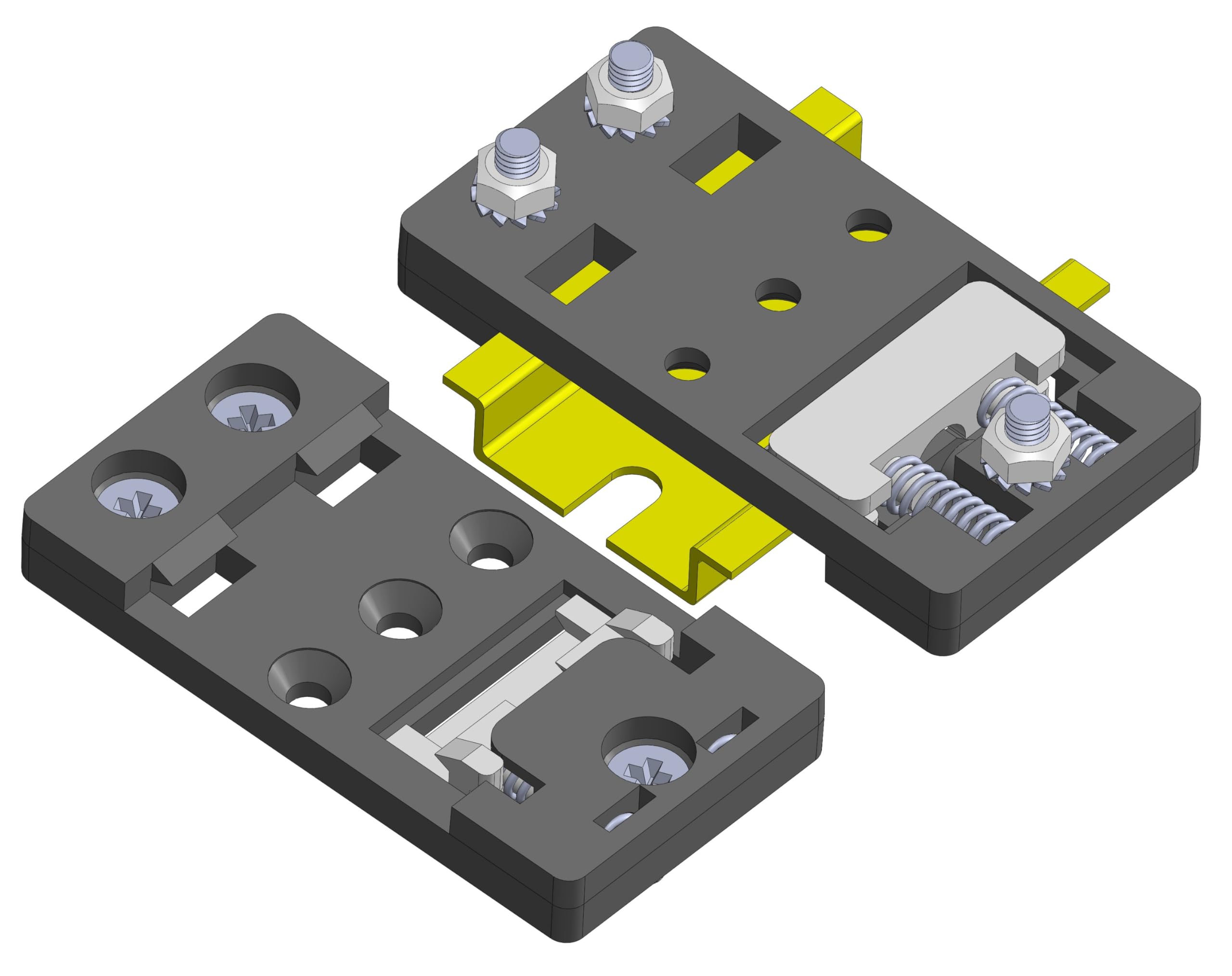 Gaurang Din Rail Bracket 35mm ( Set of 10 ) DRB35-1-10 Fixed Holes-image-22