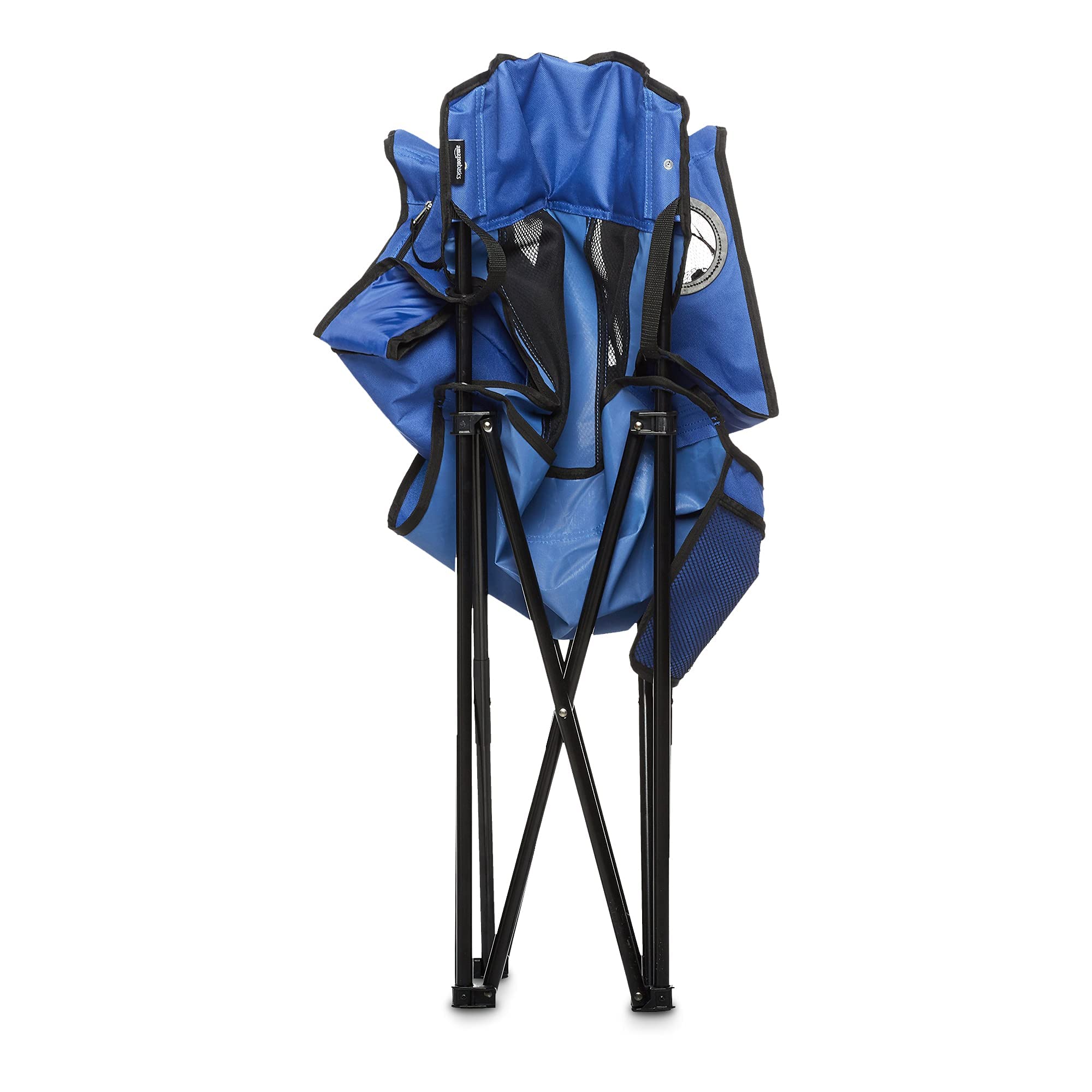 Amazon Basics Sedia da campeggio con tasca termica, Normale, Blu (Rete)
