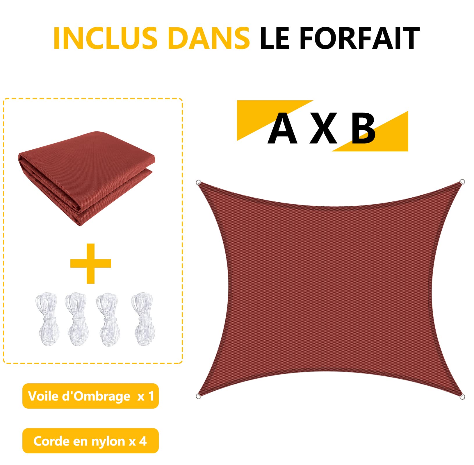 Toldo rectangular de 2 x 1,8 m, impermeable, resistente a los rayos UV, resistente al viento, para jardín, terraza, camping, 90% de bloqueo UV