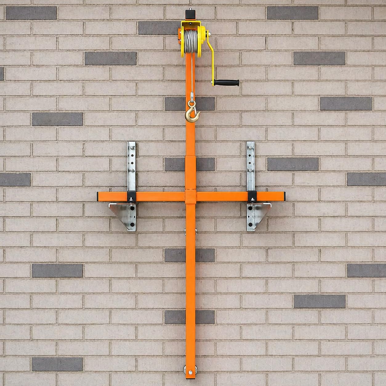 Polipasto de instalación de aire acondicionado exterior con soporte de elevación y cabrestante manual, elevador manual para montaje, desmontaje (tamaño: 150 kg 25 m, juego completo)