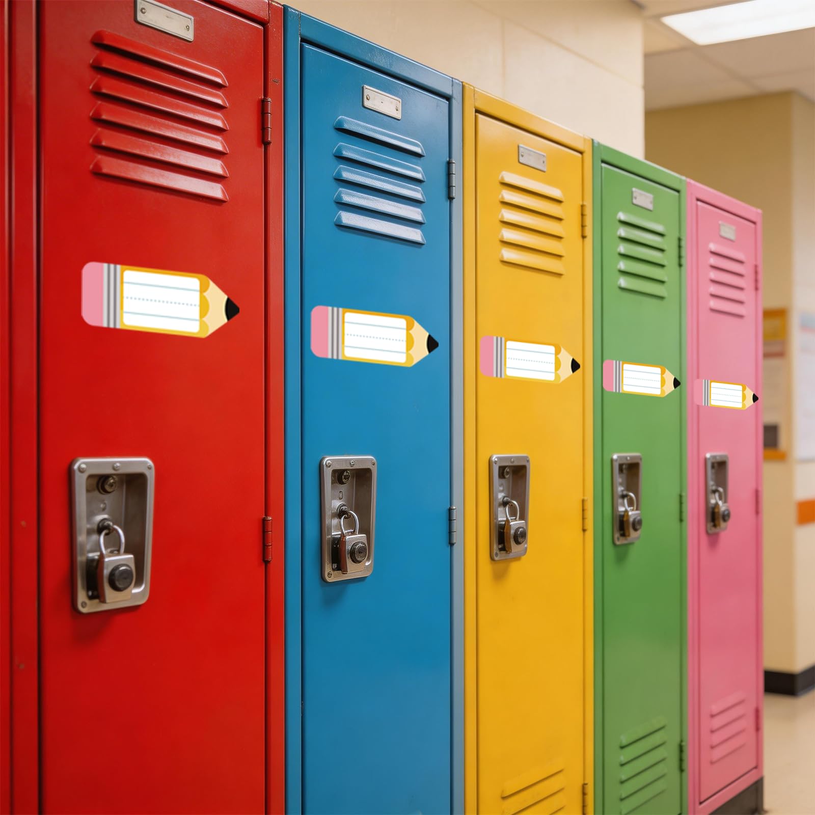 Namensschilder für Klassenzimmer, Schulanfang, Namensaufkleber für Schulbedarf, 25,4 cm, Namensschilder für Lehrer, Schulanfang, Wasserflasche, Party-Dekoration, 56 Stück