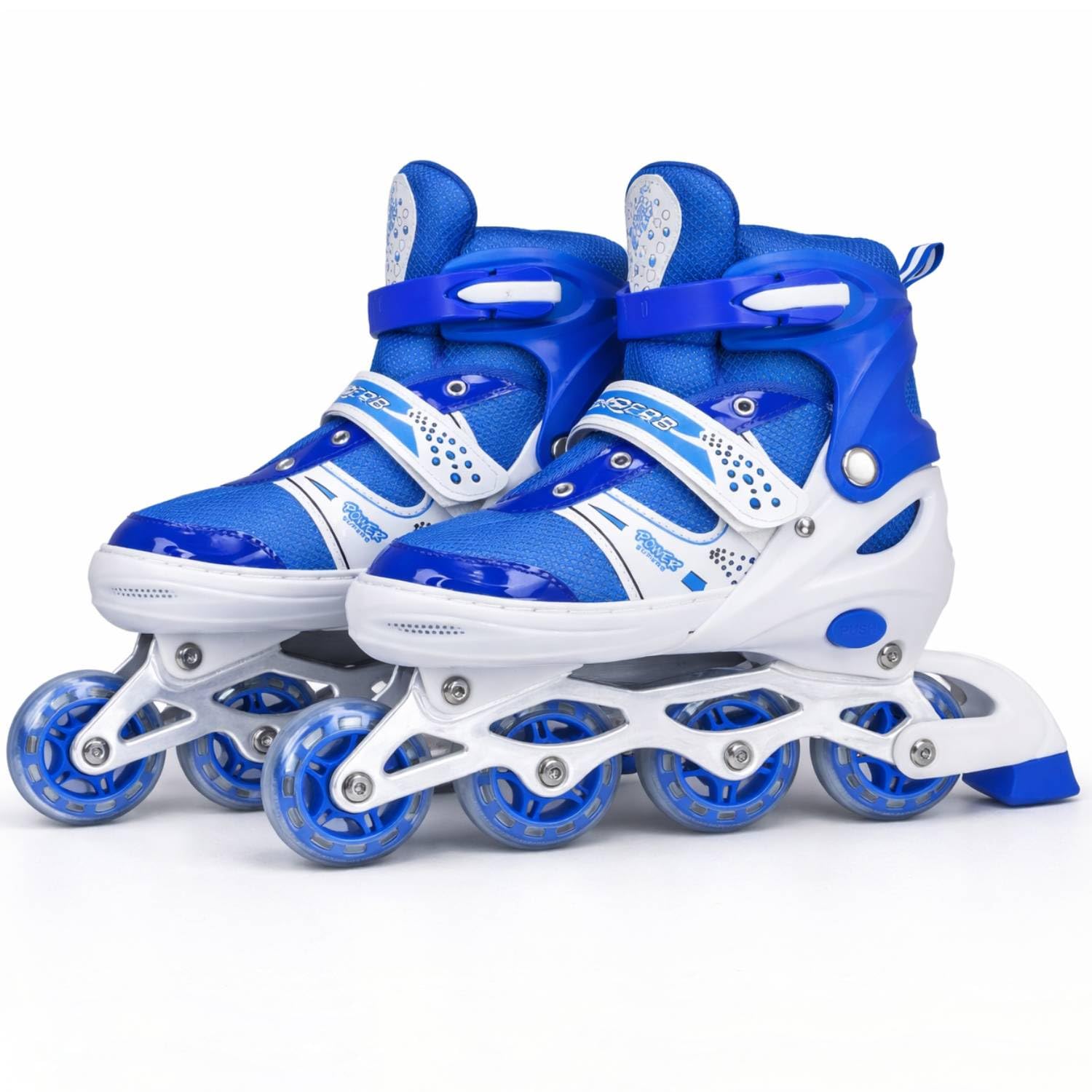 Inline Skating Shoes Roller-4 Wheels Inline Skates-Skating Shoes for Boys and Girls-Skate Scooter-Liner Skates-Roller Shoes-1 Pair of Skates Medium Euro Shoe Size 35-38 (Blue, UK-3-5)