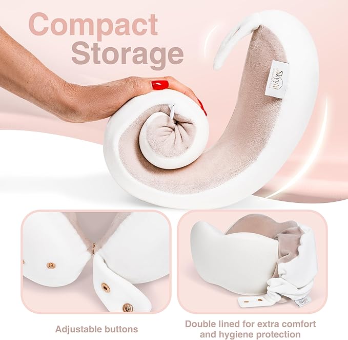 Almohada de Viaje Pequeña Espuma Viscoelástica miniatura 5