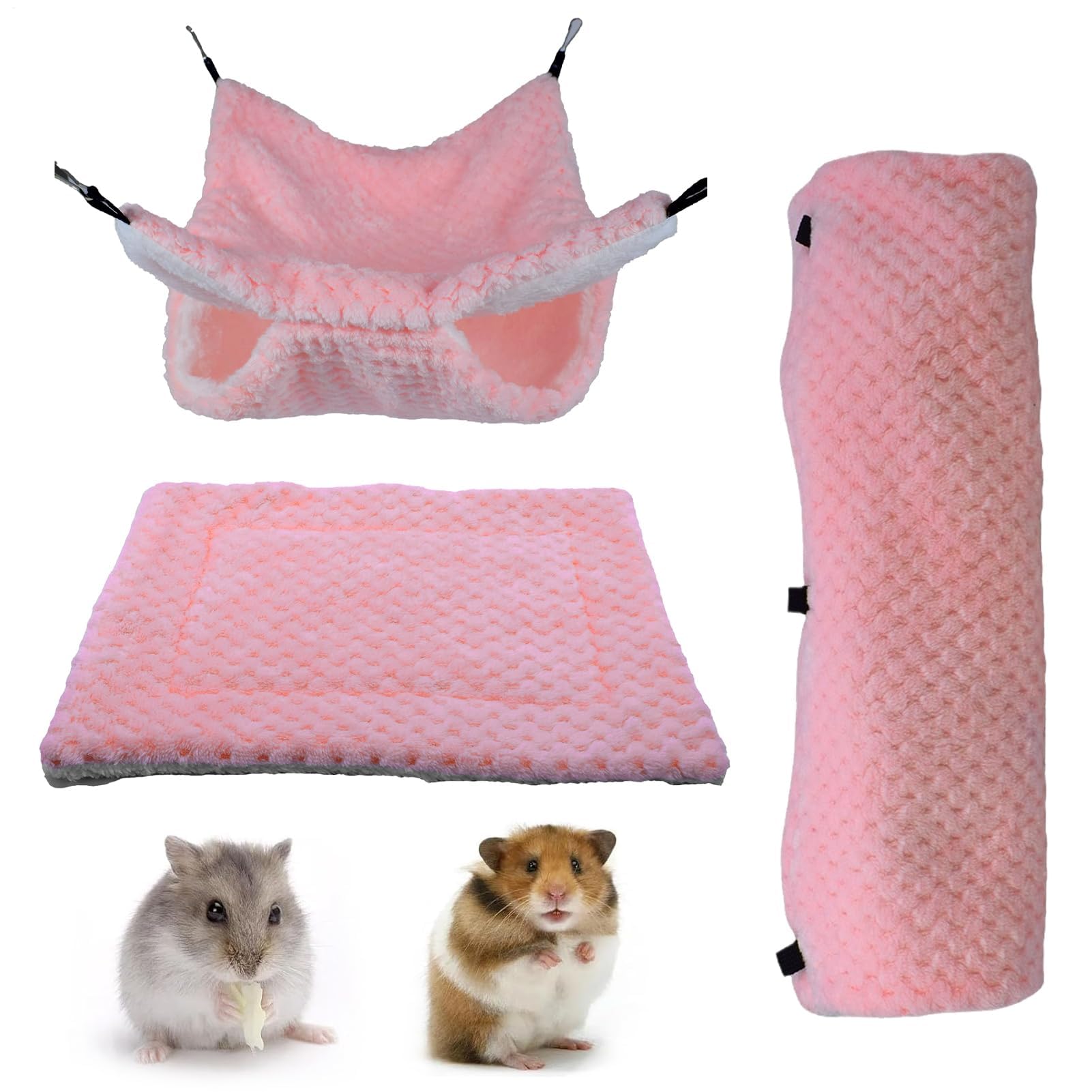 Frettchen-Hängematte, Nesthöhle & Tunnelmatte | Schlafplatz für Chinchillas, Zuckergleiter, Frettchen & Hamster – Ausruhen, Verstecken, Klettern im Winter