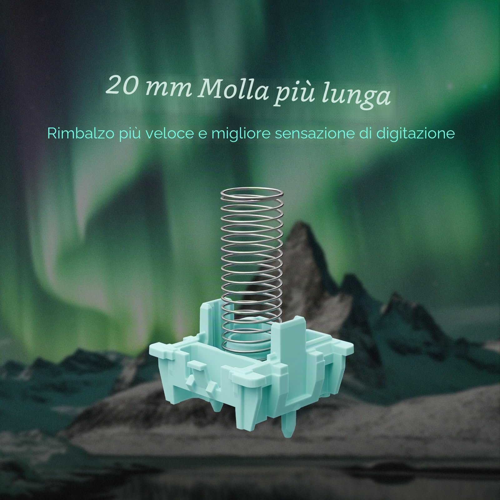 GATERON Switch magnetici Jade Pro Keyboard Switches, Linear Factory pre-lubed Freely Setting Pre-Travel 20 mm Longer Spring Key Switch per tastiera meccanica (90 pezzi)