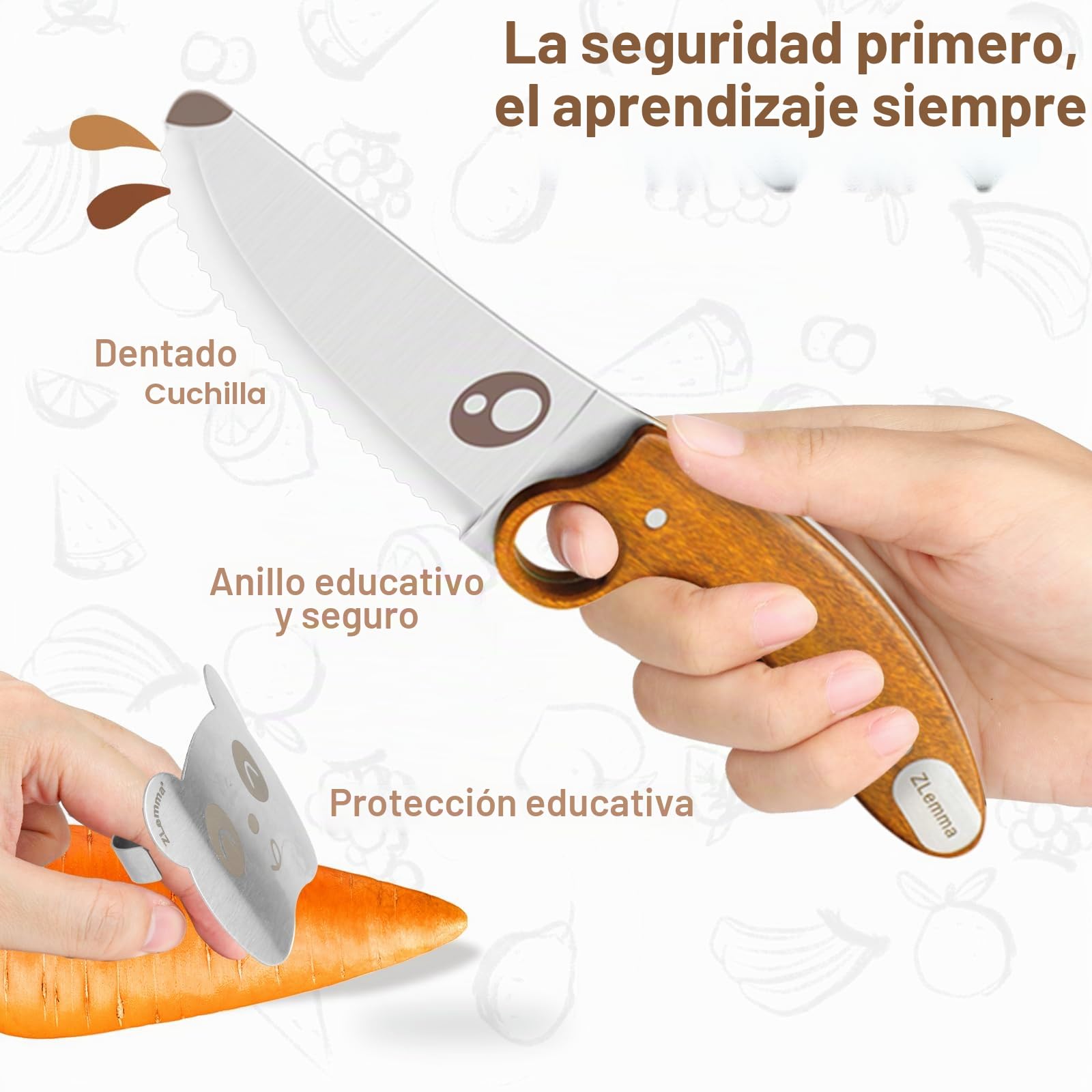 Juego de cuchillos de cocina para niños, juego de cocina seguro para niños, 3 cuchillos de plástico coloridos