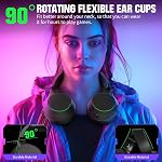 YPBDAN X4 Wireless Gaming Headset for Xbox Series X|S, Xbox One, PS5, PS4, PC, Mac, Switch, Bluetooth 5.3, 2.4GHz Gaming Headset, 70H Battery, ENC Noise Cancelling Microphone, Low Latency