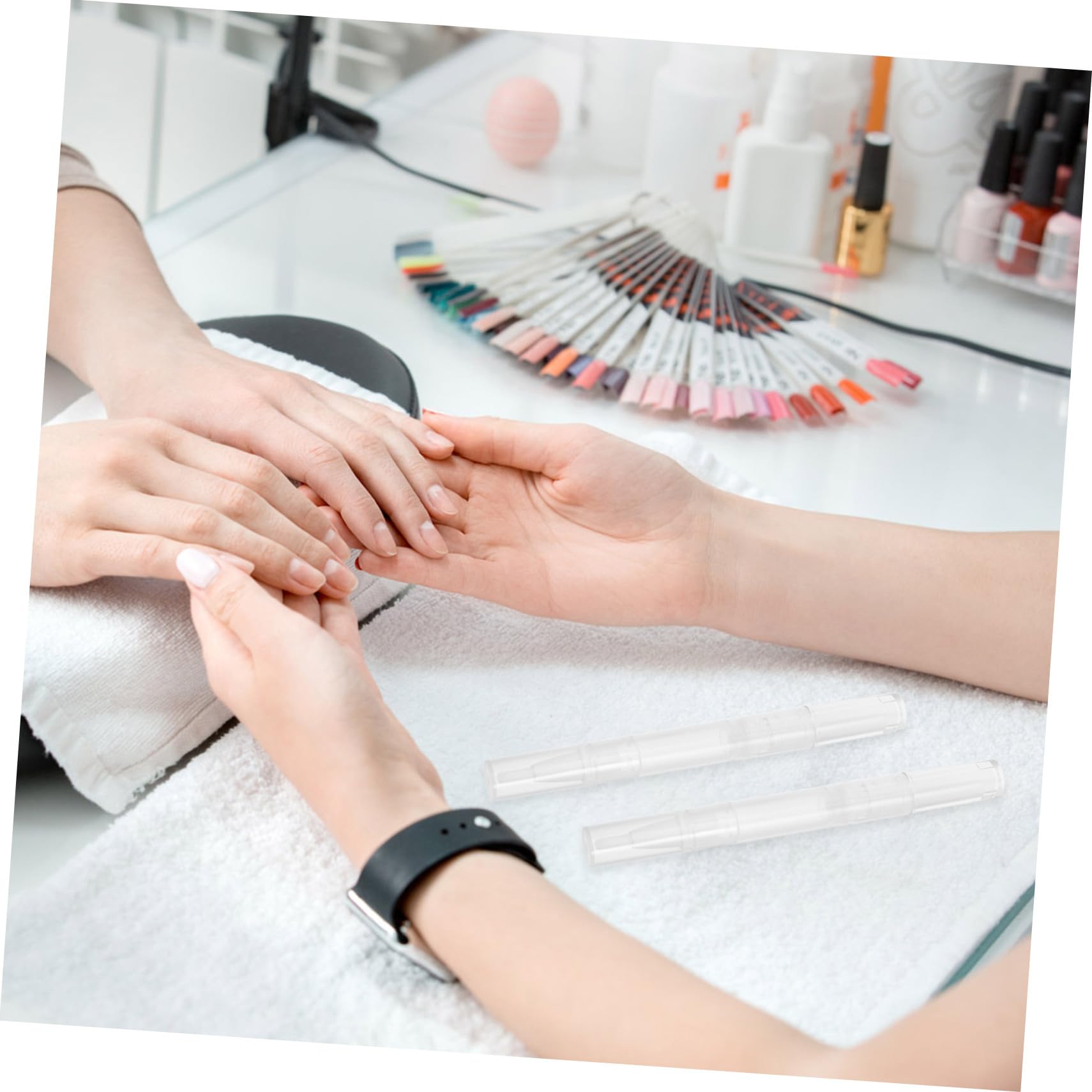 40 Pezzi Penna per Cuticole Ricaricabile Trasparente per Unghie Applicatore Twist per Personalizzata e Applicazione Precisa