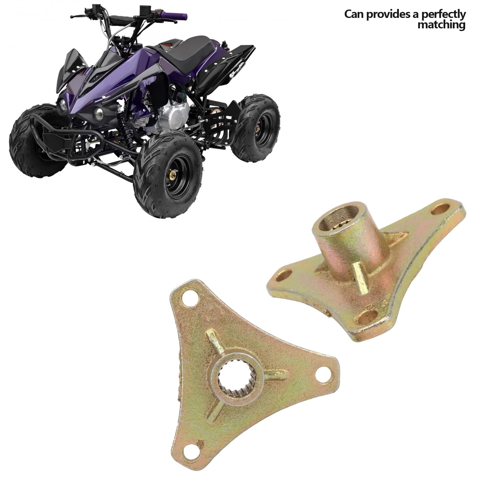 Spline-Hinterrad-Achsennabe, 2 Stück, 17 Zähne, 3 Bolzen, Stahllegierung, Spline-Radnabe Für Quad-Bike, ATV, Go-Kart, 50 Cc, 110 Cc