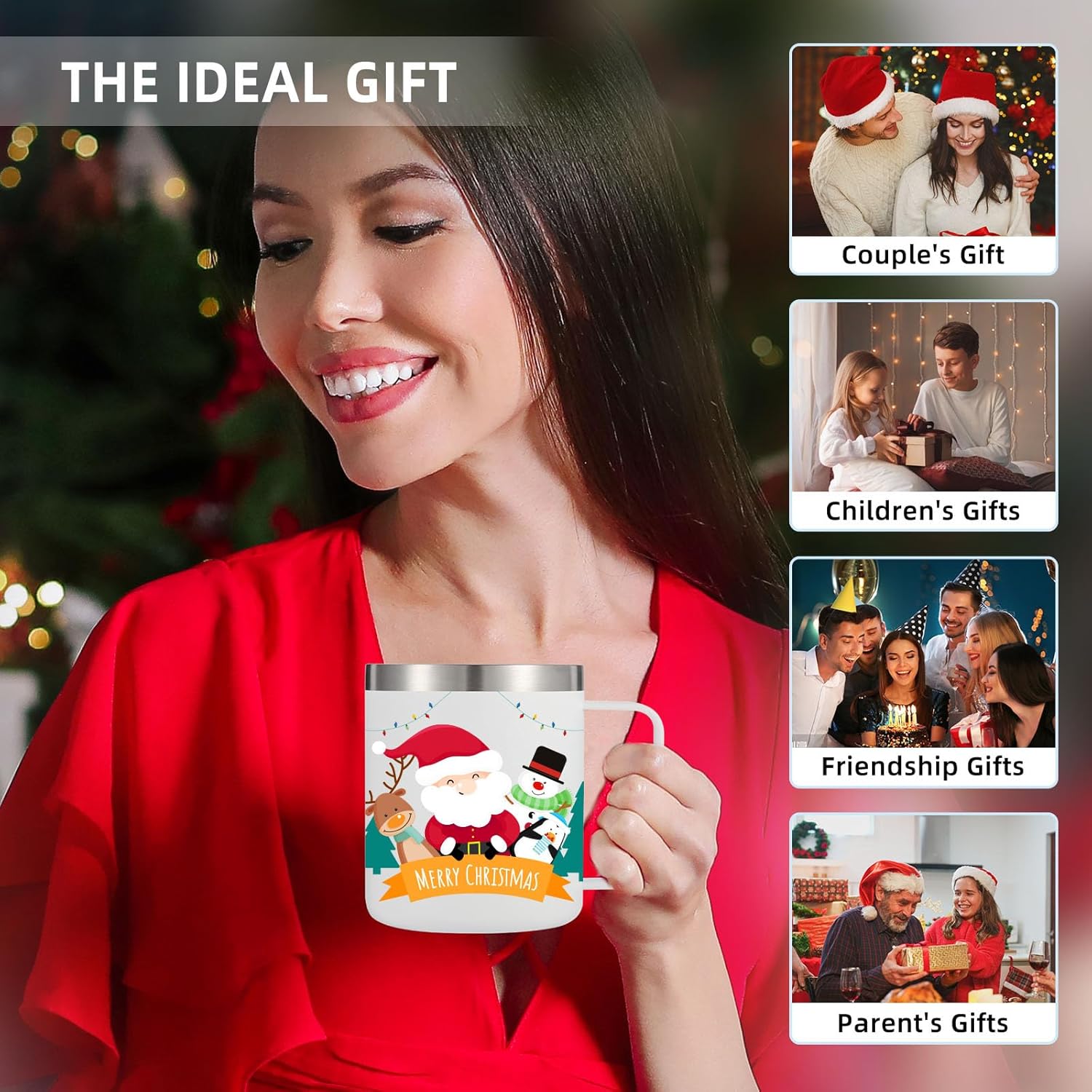 Volhoply 14oz sublimation Insulated Stainless Steel Coffee Mug with Lid Bulk 8 Pack,Double Wall Vacuum Travel Coffee Cup with Handle,Reusable Metal Cups Tumbler,Camping Mugs(Sublimation,8) - Image 7