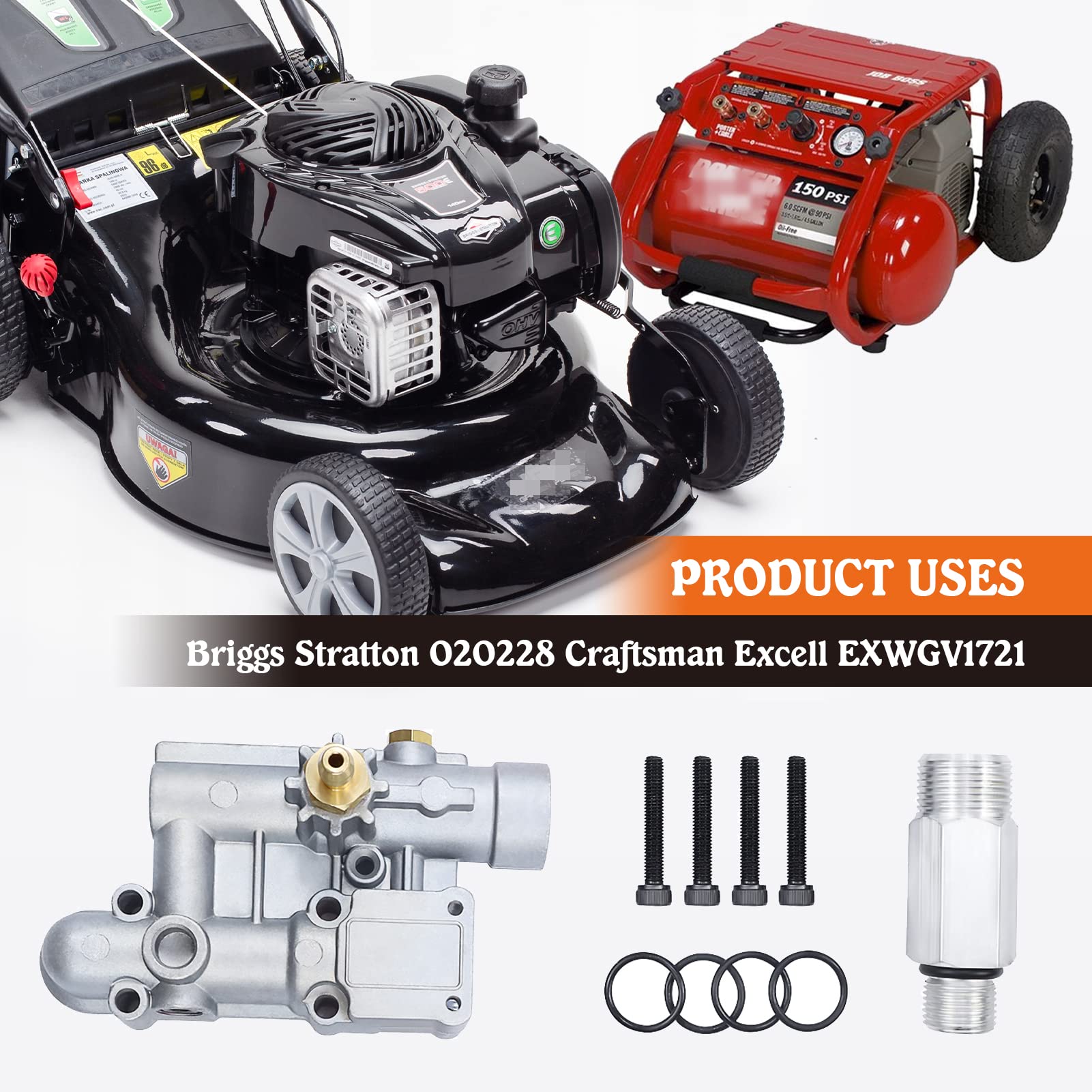 Compatible Pressure Washer Manifold Kit for Briggs and Stratton 020228