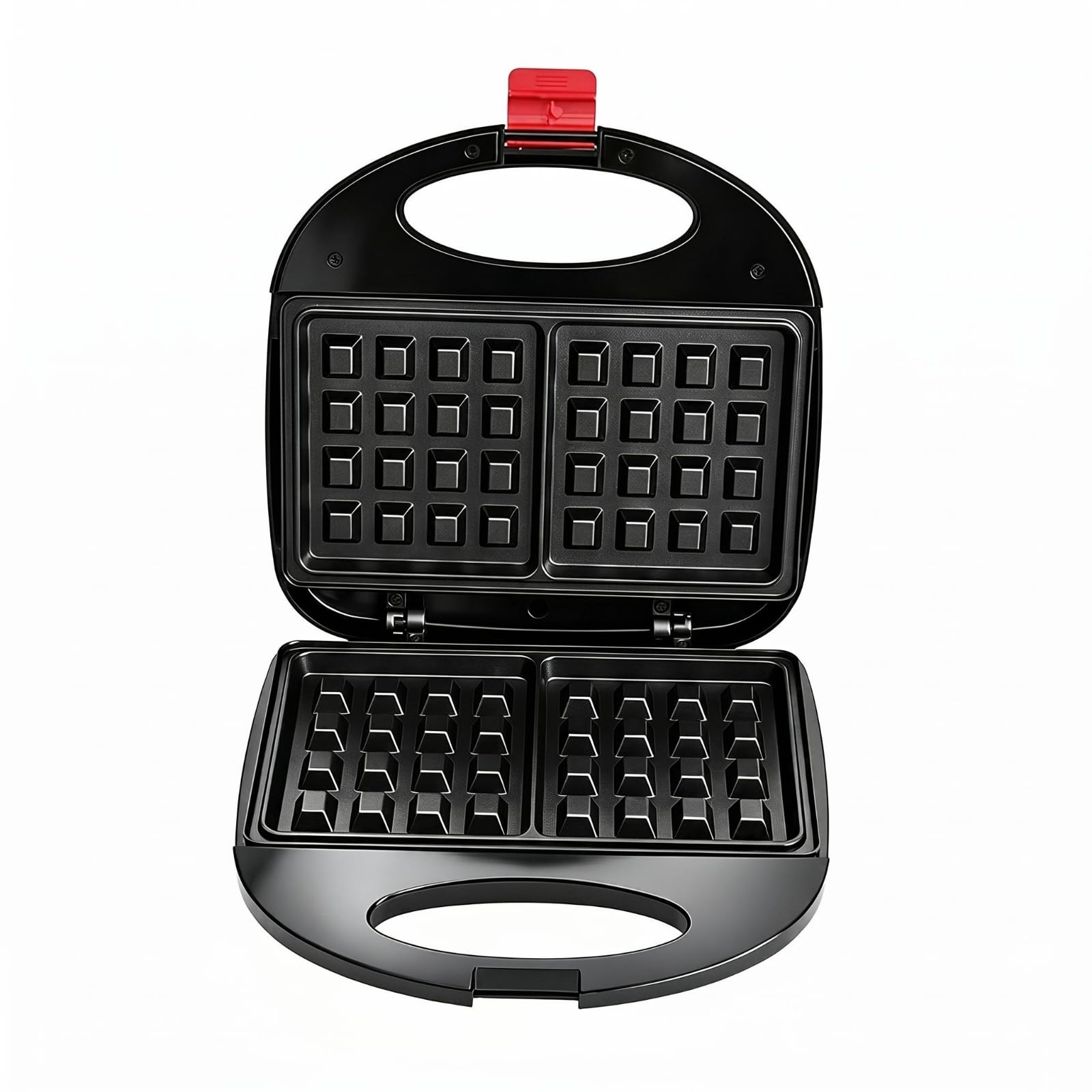 BNF®Black Electric Sandwich Maker with Hinged Countertop Design, Oval Handles, Dual Plate & Waffle Plate, 220V (EU)-image-44