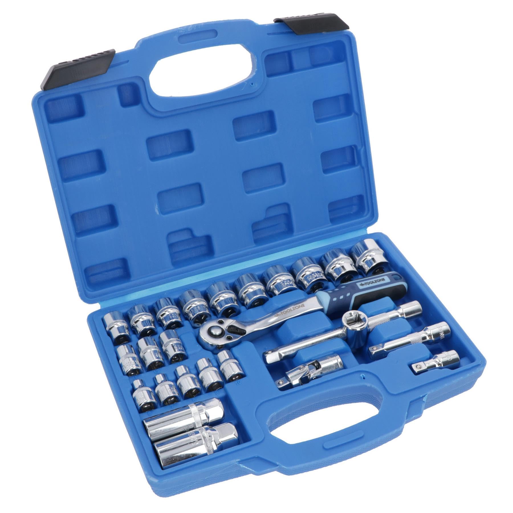Douilles métriques 3/8 peu profondes kit 6-24mm pour cliquet mécanique