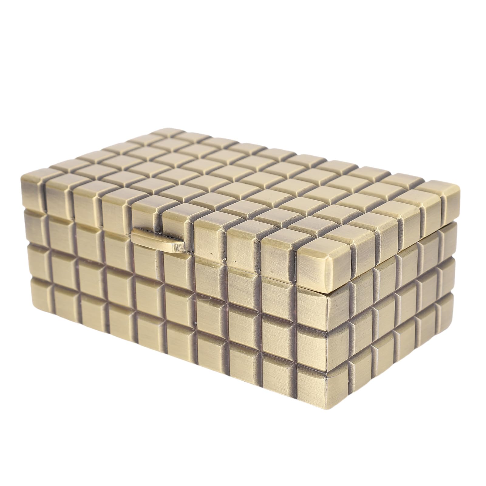 mingzhe Rectangular Jewelry Organizer Vintage Metal Box for Rings and