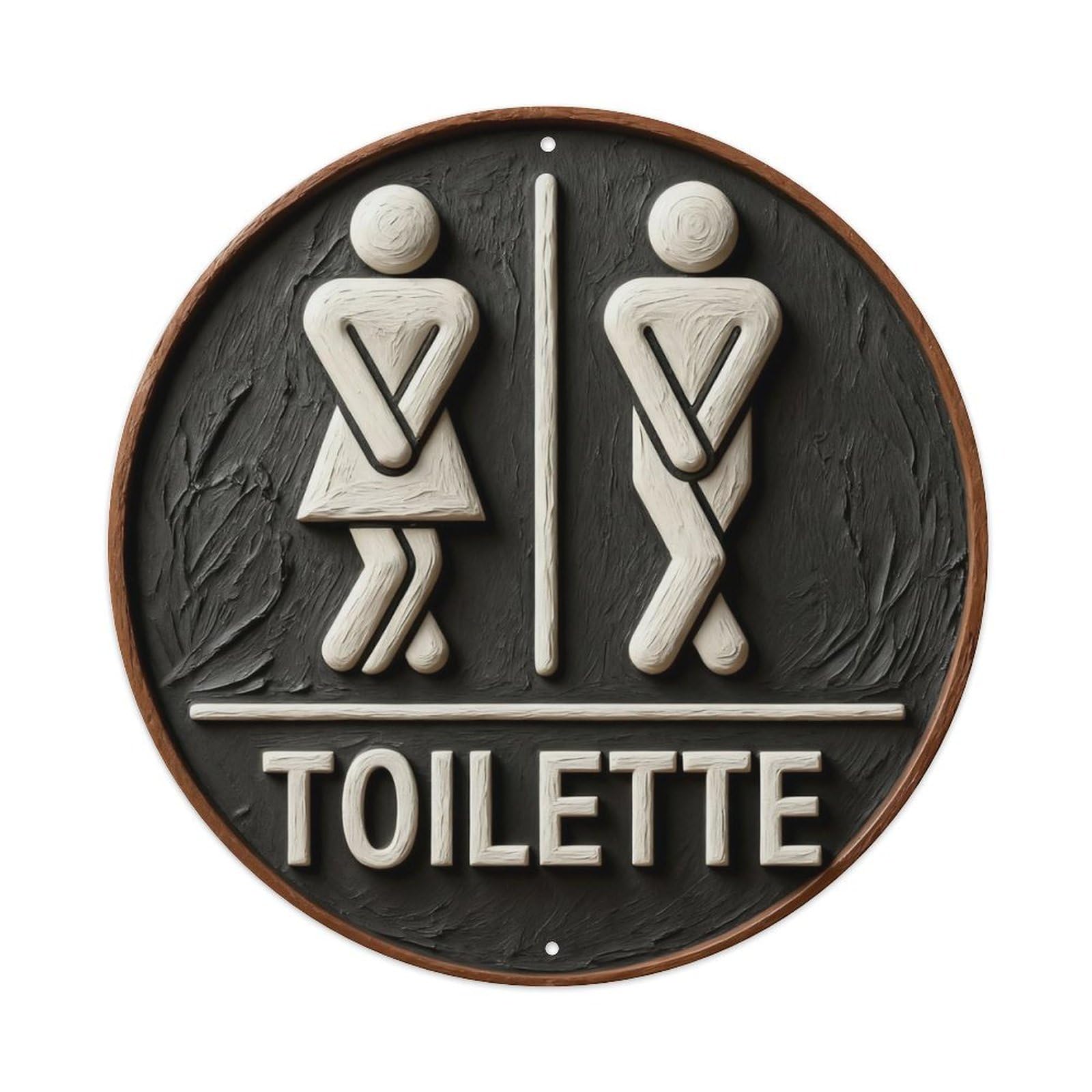 Zlatcbu Vintage Toilette Sign With Gender Symbols Metal Tin Sign Retro Wall Art Poster, Decor For Home Living Room Bar Cafe Garage, 8X8 Inch