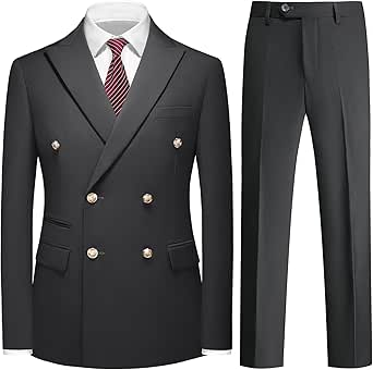 Traje De 3 Piezas Para Hombre - Chaqueta, Chaleco Y Pantalón, Corte Slim Fit, Incluye Corbata Negra