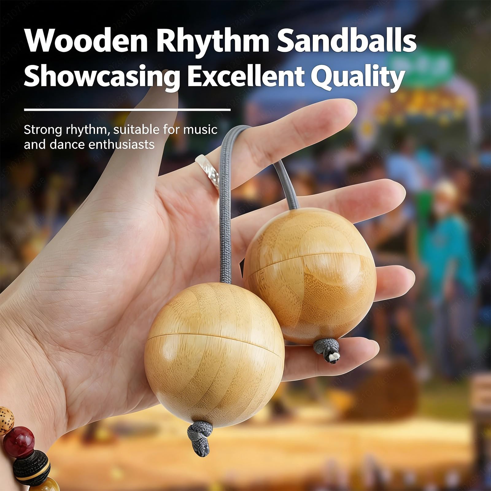 Aslatua africano de madera con forma de balón de arena, instrumento de ritmo, percusión, para estudiantes, adultos, principiantes, para estudiantes y adultos