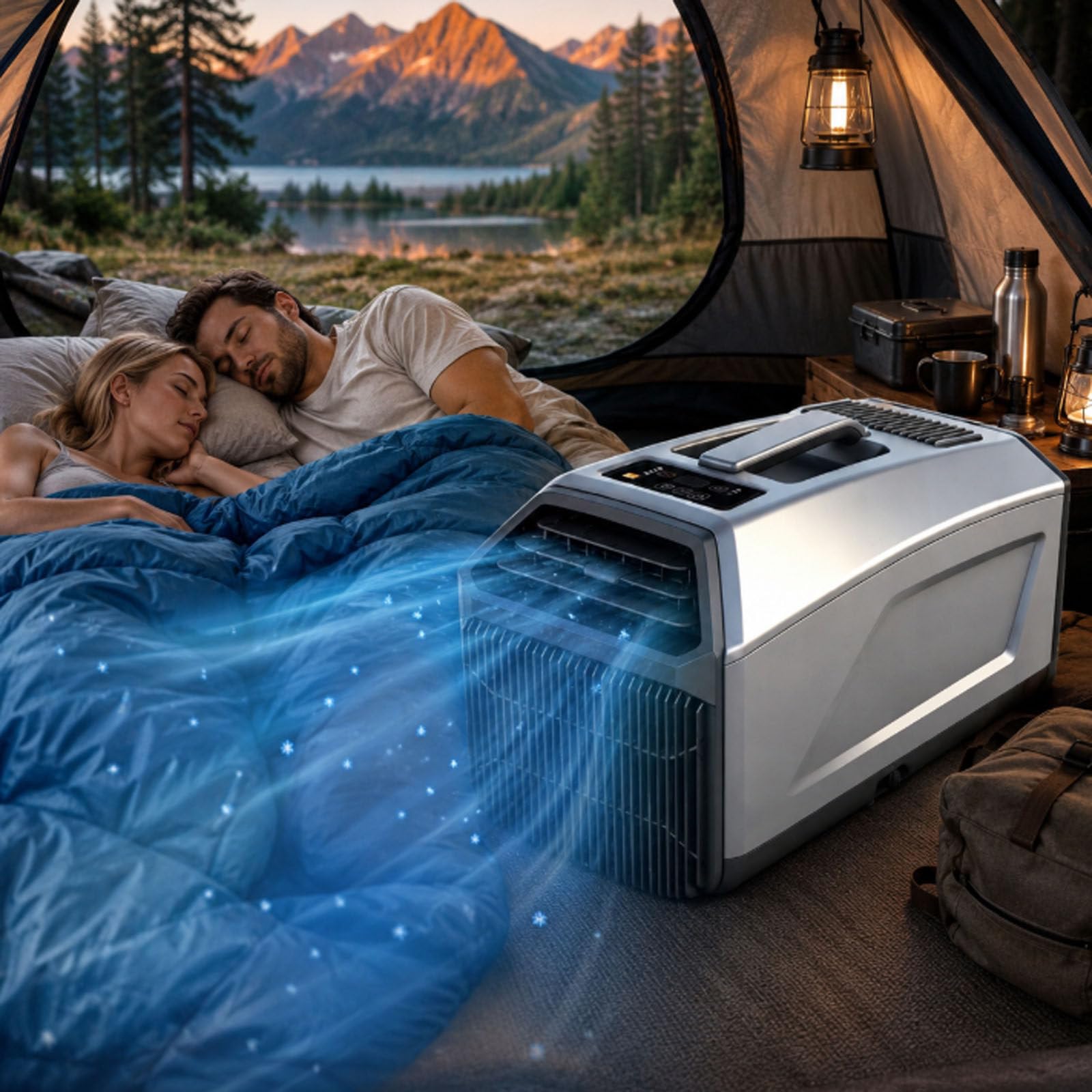 smafoseedding Portable Air Conditioner, Mobile Camping Ac Unit,Air Conditioner 4500/5100 Btu,For Road Trips, Campervan, Cabin And Bedroom,Remote, Touch Panel, 3 In1 Mode & Drain Hose 1500W