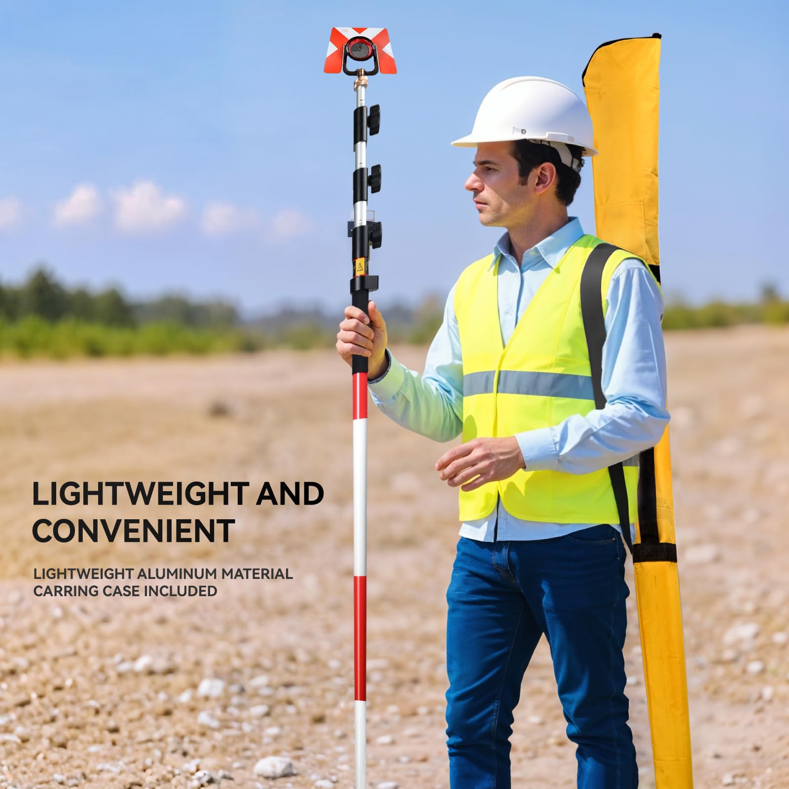 Aluminum Prism Pole - 15.25FT Survey Pole -5