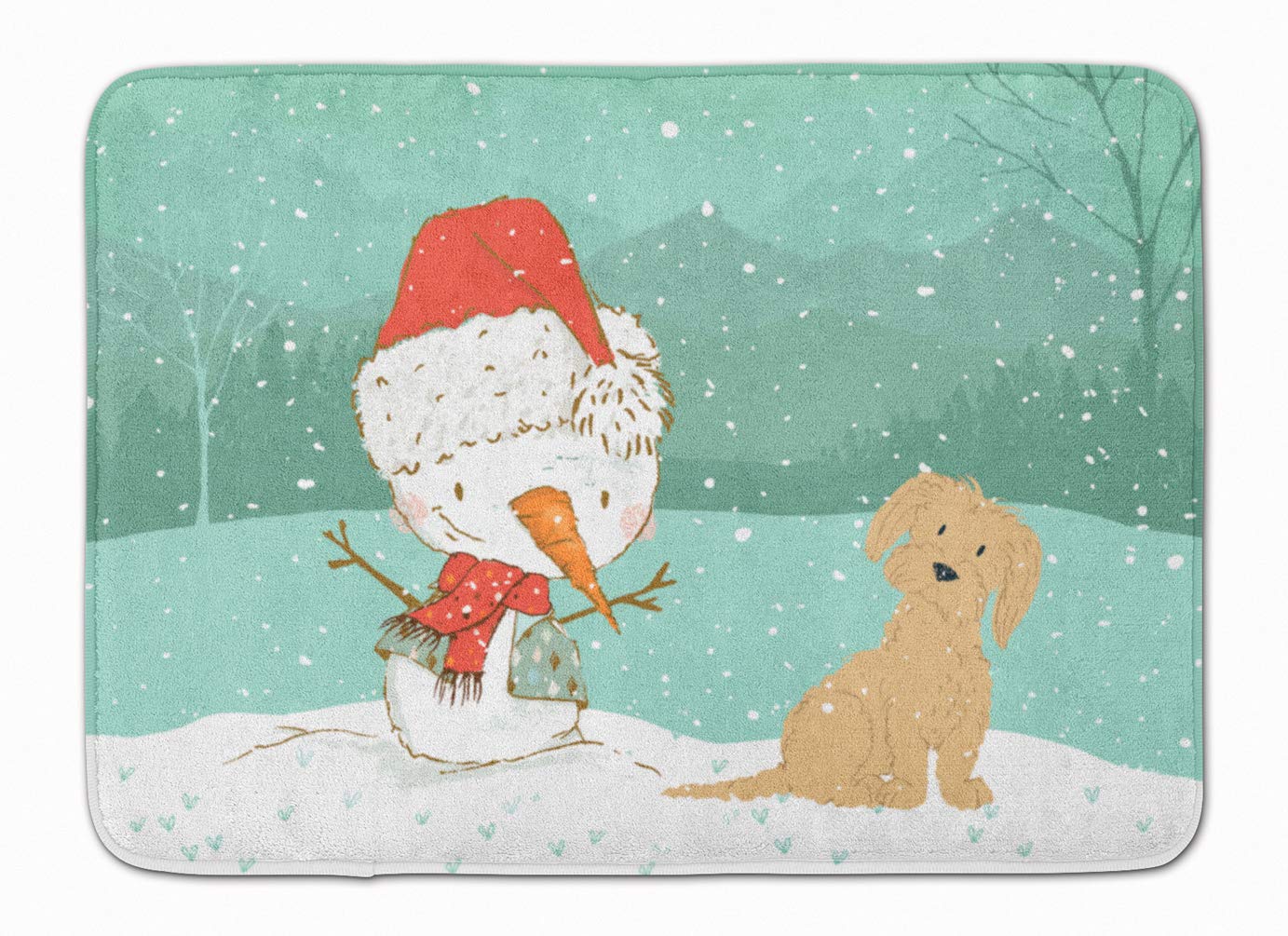Caroline's Treasures Braune Malteser-Schneemann-Weihnachts-Matte aus Memory-Schaum, maschinenwaschbar, Mehrfarbig