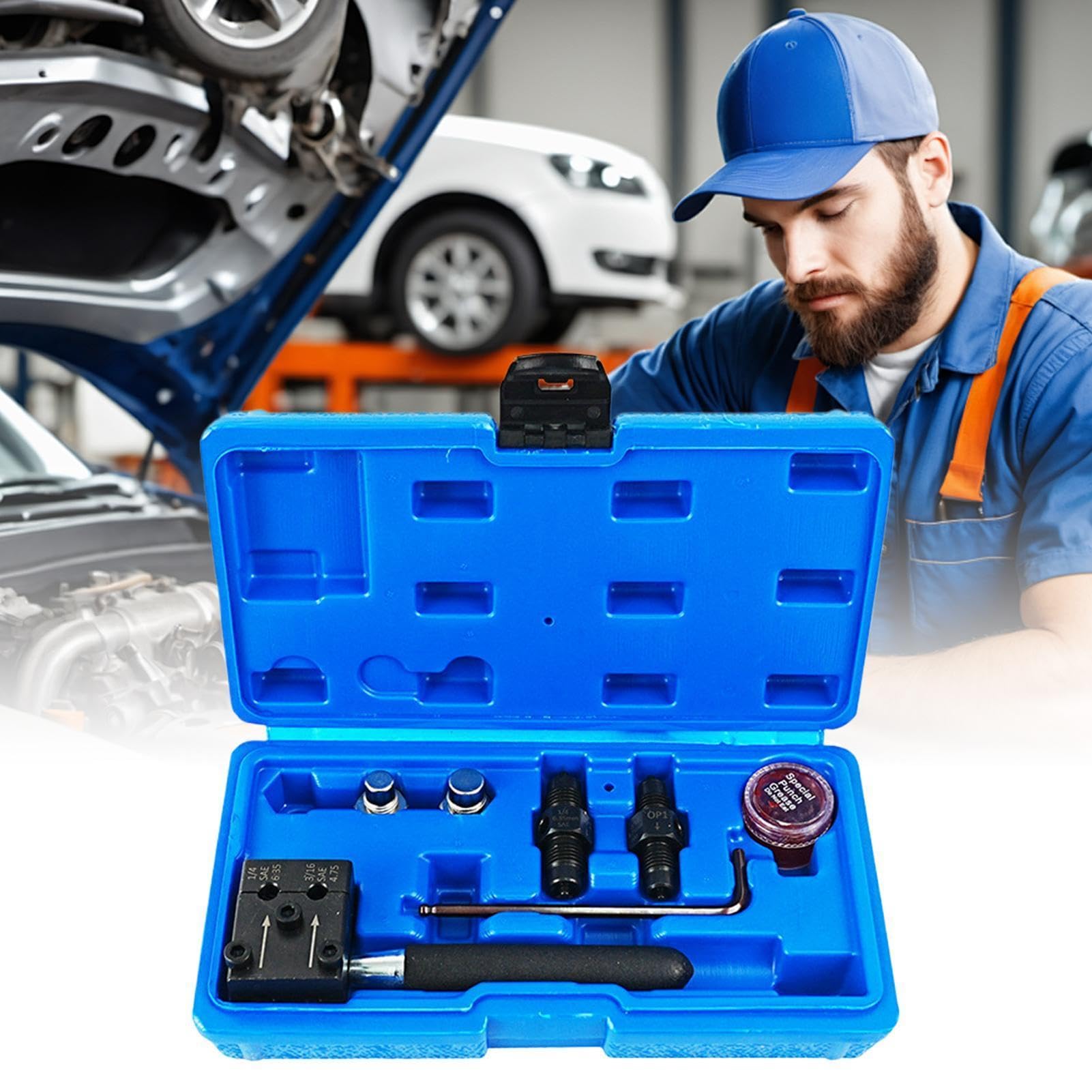 Generico Kit di Imbutitura Linee Freni Doppia Svasatura Multifunzionale