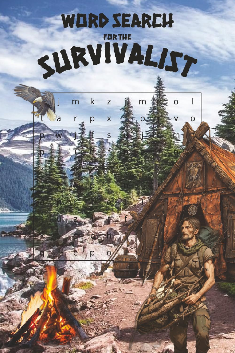 WORD SEARCH FOR THE SURVIVALIST WITH HUNTING AND FISHING TERMINOLOGY: 6x9 55 PUZZLES WITH SOLUTION PAGES AND FUN SURVIVALIST FACTS ON EVERY PAGE