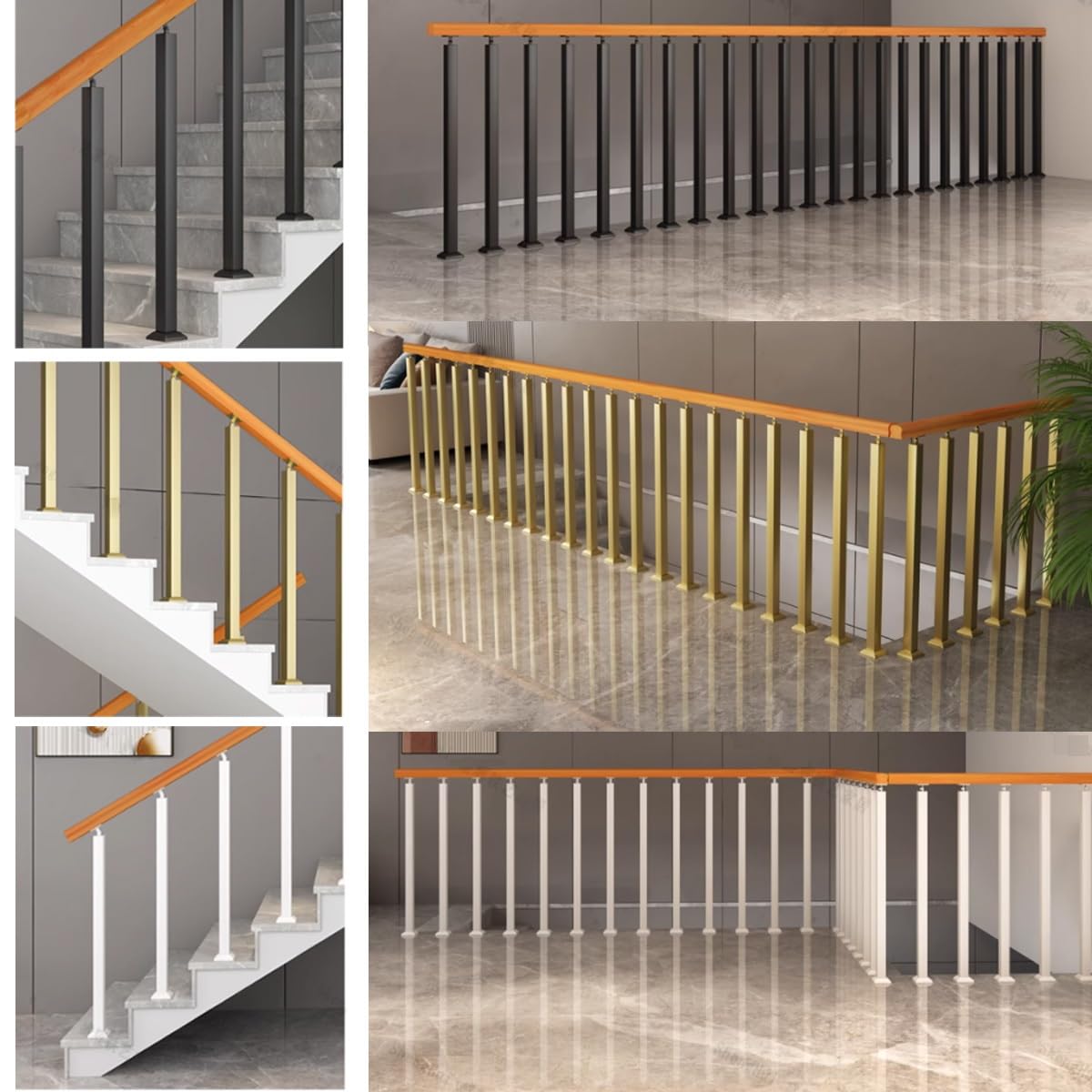 Colonna per scale interna regolabile a 270°, in ferro, per balcone, giardino, terrazza, ideale per hotel e ristoranti, altezza 70 cm, diametro 5 cm