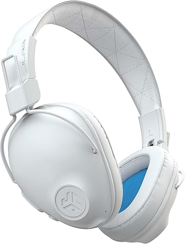 JLab Studio Pro - Auriculares inalámbricos Bluetooth sobre la oreja, 50 horas de reproducción Bluetooth 5, sonido EQ3, piel sintética ultra afelpada